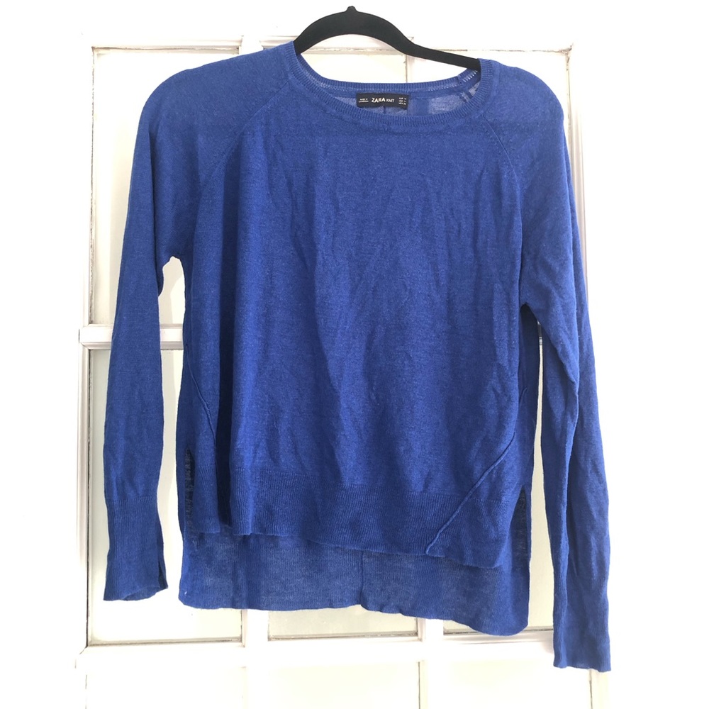 Cobalt blue Zara sweater